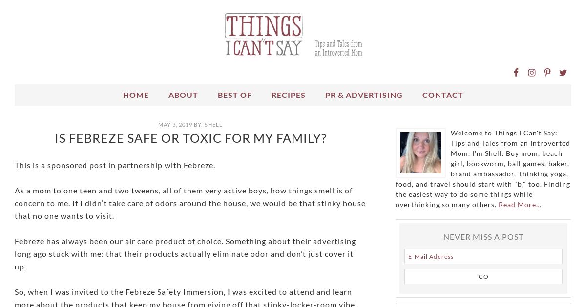 【魚拓】Is Febreze Safe or Toxic for My Family?