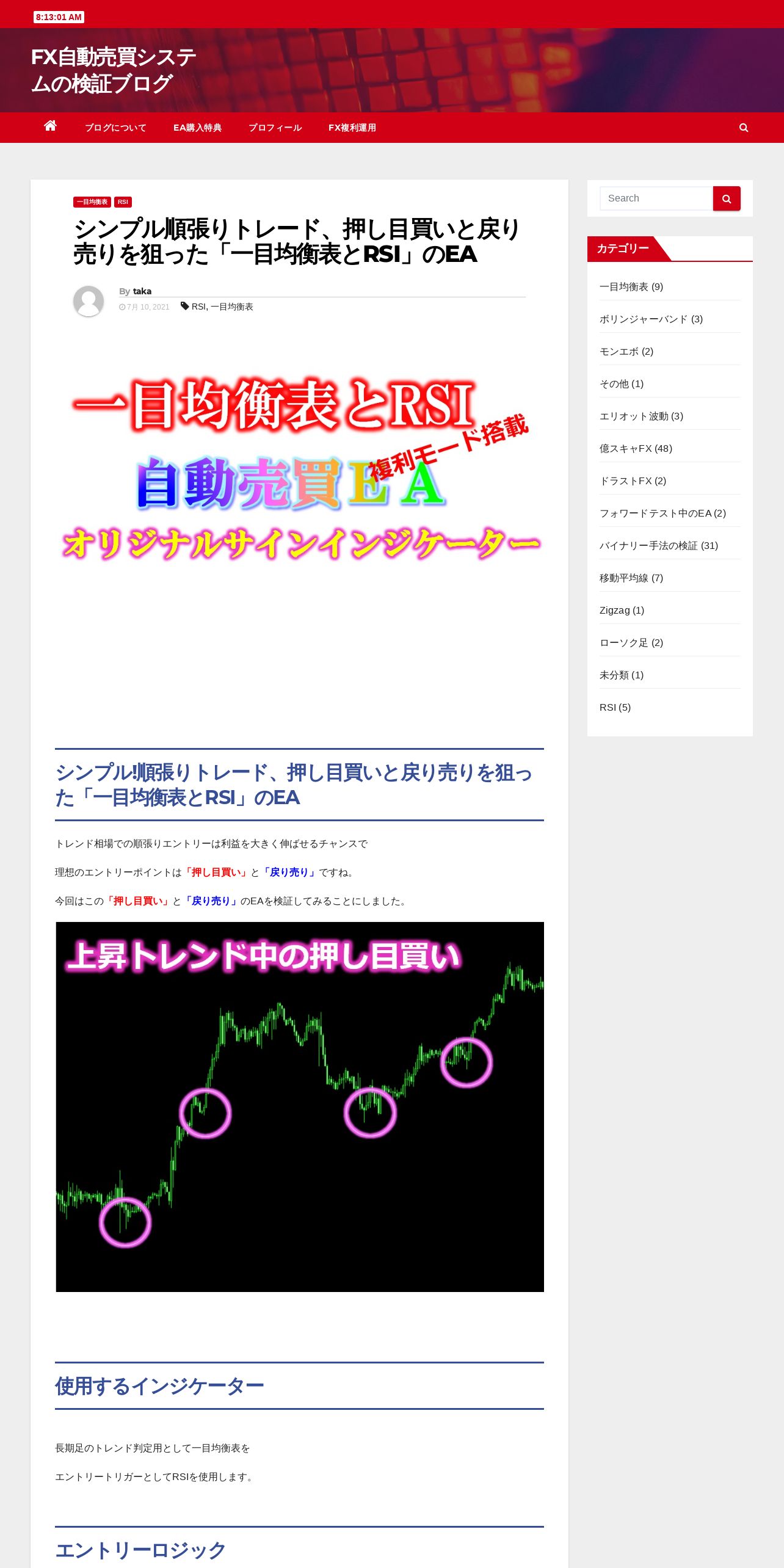 魚拓】シンプル順張りトレード、押し目買いと戻り売りを狙った「一目